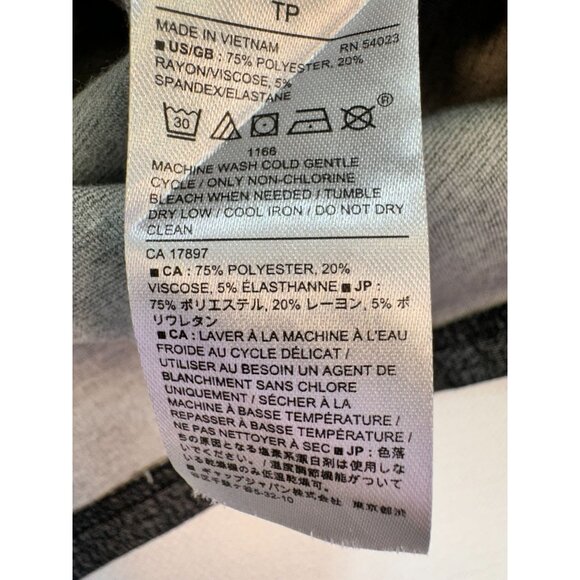 Banana Republic Women's Shift Dress Pleated Sleeves Size XS Gray Black Career - Picture 8 of 11